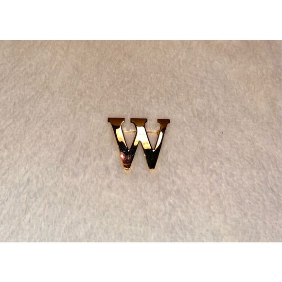 Anne Klein Jewelry - Anne Klein gold initial W brooch pin